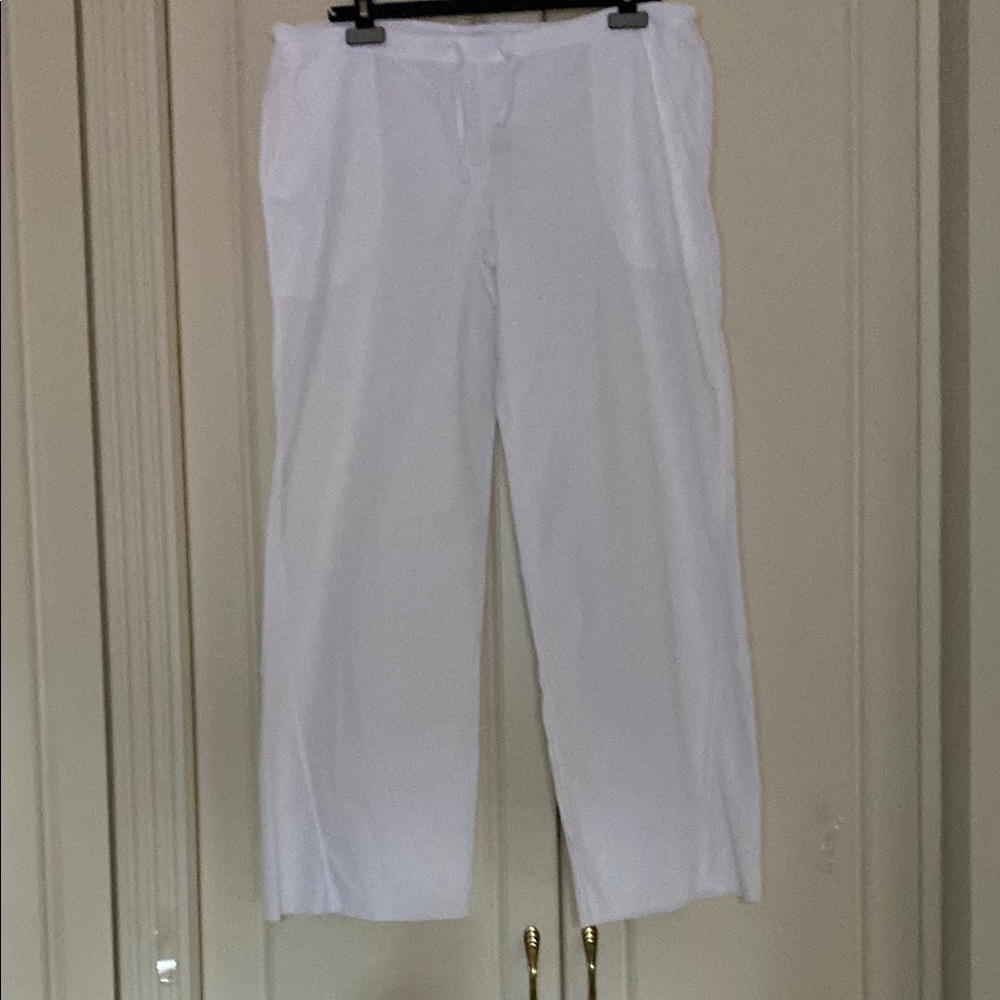 James Perse Women's White Wide Leg Pants